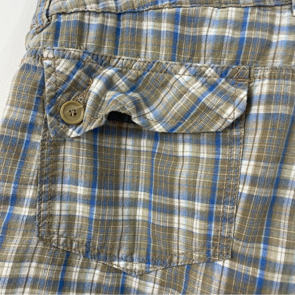 UNIONBAY Plaid Bermuda Shorts in Brown and Blue - Picture 4 of 15